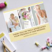 Elegant Beige Weddenschap Foto Collage Hartelijk d Briefkaart