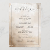 Elegant Beige Wedding Ceremony Program Programmakaart (Achterkant)