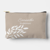 Elegant beige wit blad Vrijgezellenfeest Etui (Voorkant)