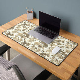 Elegant  Beige witte hertentoilet Bureaumat