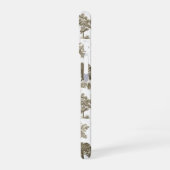 Elegant  beige witte paarden wc-patroon iPhone 16 hoesje (Linkerkant)