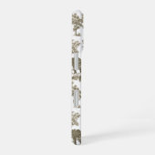 Elegant  beige witte paarden wc-patroon iPhone 16 hoesje (Rechterkant)