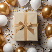 Elegant Beige Wrapping Paper Roll Cadeaupapier