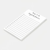Elegant beklede gepersonaliseerde checklist om te  post-it® notes (Schuin)