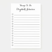 Elegant beklede gepersonaliseerde checklist om te  post-it® notes (Voorkant)