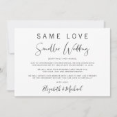 Elegant Beknopte aankondiging kleinere bruiloft (Voorkant)