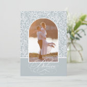 Elegant Believe Christmas Photo Feestdagenkaart (Staand voorkant)