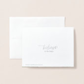 Elegant Believe in de Magie van de Kerstfoto Folie Kaarten (Met envelop)