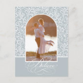 Elegant Believe kerstfoto Feestdagenkaart (Voorkant)