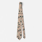 Elegant belletjes op aangepaste roze kleur stropdas (Voorkant)