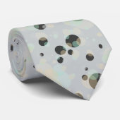 Elegant belletjes op aangepaste zilverkleuren stropdas (Opgerold)