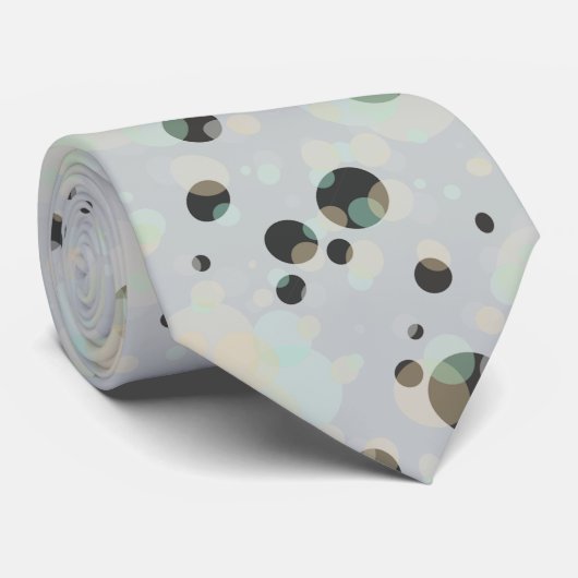 Elegant belletjes op aangepaste zilverkleuren stropdas (Opgerold)