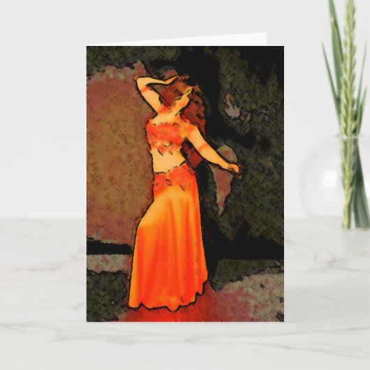 Elegant Bellydancer Wenskaart Kaart (Voorkant)
