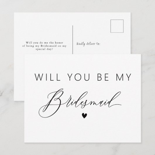 elegant, ben je mijn bruidskaart? briefkaart (Voorkant / Achterkant)