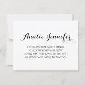 Elegant, ben jij mijn godmoeders voorstel? kaart (Voorkant)