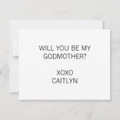 Elegant, ben jij mijn godmoeders voorstel? kaart (Achterkant)