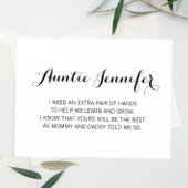 Elegant, ben jij mijn godmoeders voorstel? kaart