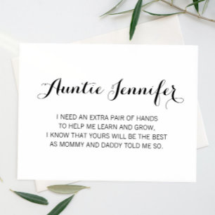 Elegant, ben jij mijn godmoeders voorstel? kaart