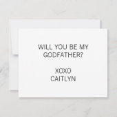 Elegant, ben jij mijn godvaders voorstel kaart (Achterkant)