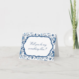 Elegant, ben jij mijn iets blauw? Chique Kaart