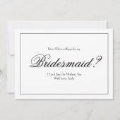 Elegant Bent u mijn Bridesmaid-voorstel? Notitiekaartje (Voorkant)