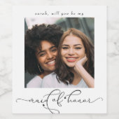 Elegant Bent u mijn dochter van eervolle foto? Wijn Etiket (Enkel label)