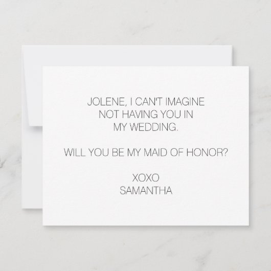 Elegant Bent u mijn woordvoerder? Kaart (Achterkant)