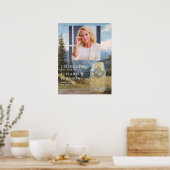 Elegant Berg Levensviering Welkomstbord Poster (Keuken)