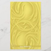 Elegant beroertes over geel, Abstract gepersonalis Briefpapier (Voorkant)
