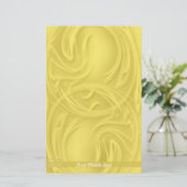 Elegant beroertes over geel, Abstract gepersonalis Briefpapier (Staand voorkant)