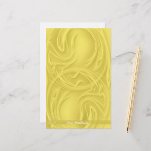 Elegant beroertes over geel, Abstract gepersonalis Briefpapier