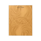 Elegant beroertes over Oranje Abstract Notitieblok (Linkerzijde)