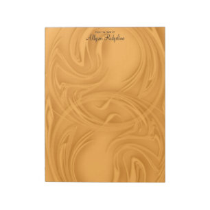 Elegant beroertes over Oranje Abstract Notitieblok