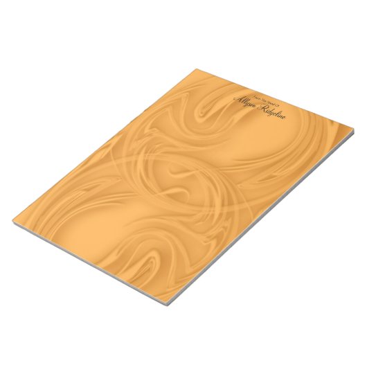 Elegant beroertes over Oranje Abstract Notitieblok (Schuin)