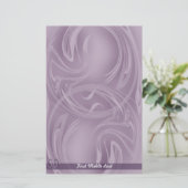 Elegant beroertes over Paarse Abstracte persoonlij Briefpapier (Staand voorkant)