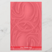 Elegant beroertes over rood Abstract gepersonalise Briefpapier (Voorkant)