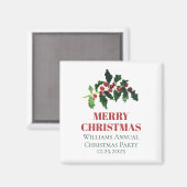 Elegant Berries Christmas Botanical Simple Magneet (Voorkant / Achterkant)