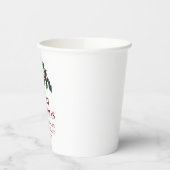Elegant Berries Christmas Botanical Simple Papieren Bekers (Links)