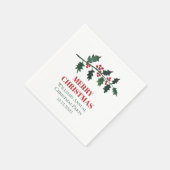 Elegant Berries Christmas Botanical Simple Servet (Hoek)