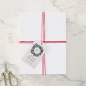Elegant  Berries met goudmonogram Cadeaulabel (Met Touw)