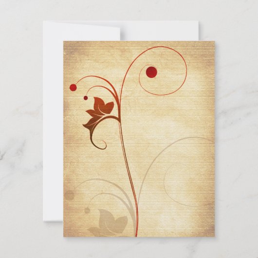 Elegant Berries Vine Wedding Save the Date (Achterkant)