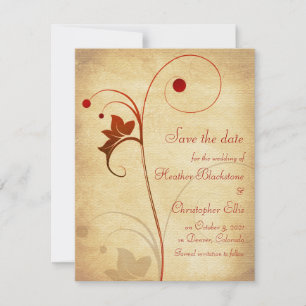 Elegant Berries Vine Wedding Save the Date