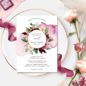 Elegant Berry Blush en Burgundy Floral Wedding in Kaart