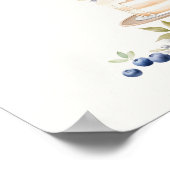 Elegant Berry First Birthday Photo Welcome Poster (Hoek)