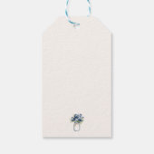 Elegant Berry First Blueberry Birthday Cake Cadeaulabel (Achterkant)