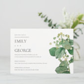 ELEGANT BERRY LEAF FOLIAGE REHEARSAL DINNER INVITE BEDANKKAART (Staand voorkant)
