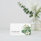 ELEGANT BERRY LEAFY FOLIAGE GREENERY DANK U VISITEKAARTJE (Staand voorkant)