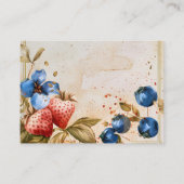 Elegant Berry Sweet Strawberry Vrijgezellenfeest Informatiekaartje (Achterkant)