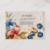 Elegant Berry Sweet Strawberry Vrijgezellenfeest Informatiekaartje (Voorkant)