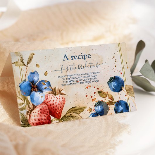 Elegant Berry Sweet Strawberry Vrijgezellenfeest Informatiekaartje